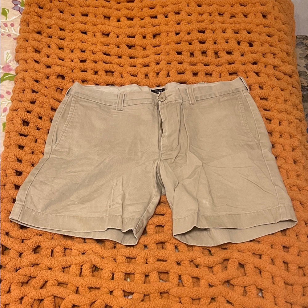 J. Crew Men's Beige Flat Front Shorts